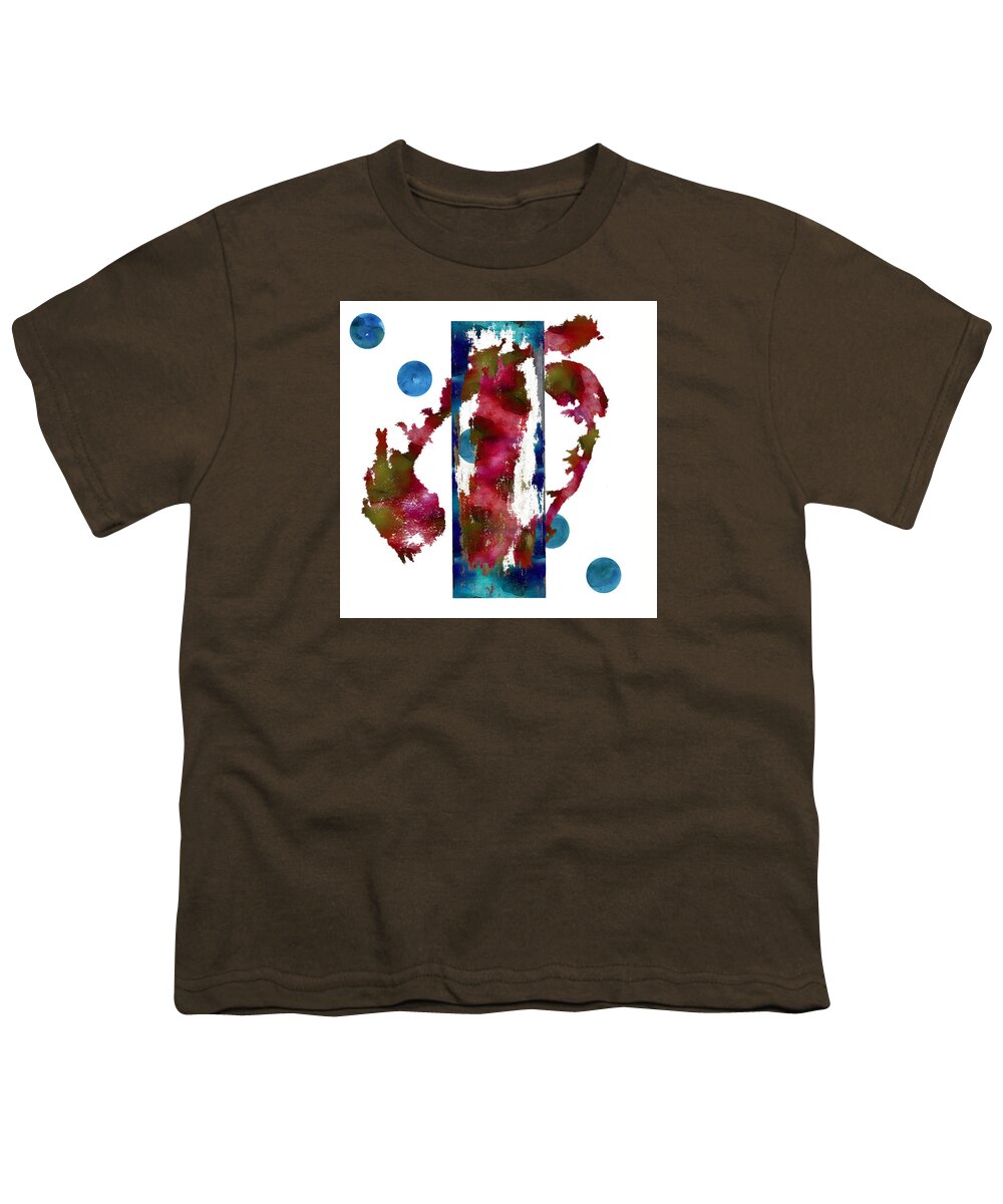 Watercolor Youth T-Shirt featuring the painting Watercolor Abstract 1 by Kandy Hurley