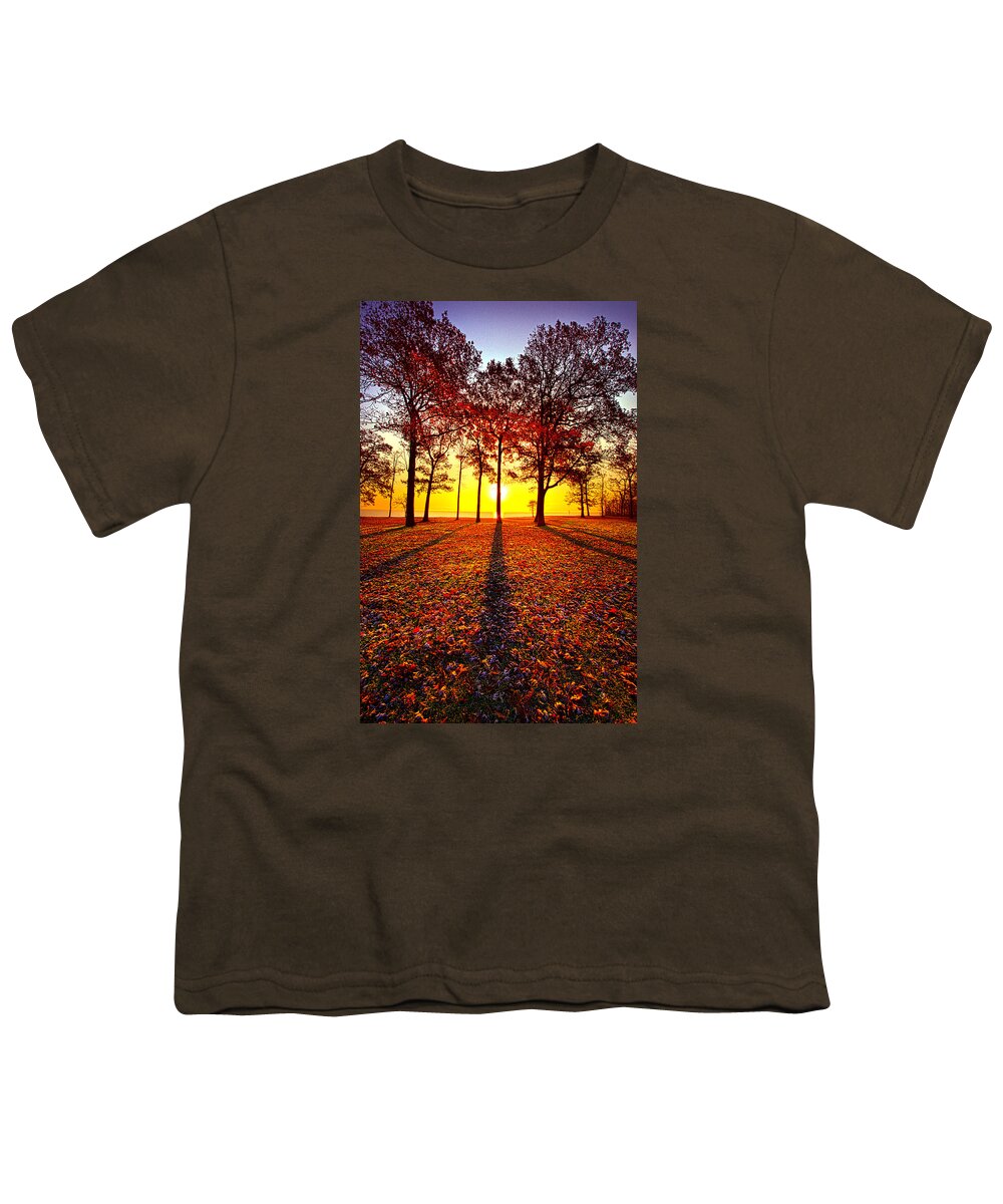 Autumn Youth T-Shirt featuring the photograph Where You Have Been Is Part Of Your Story by Phil Koch