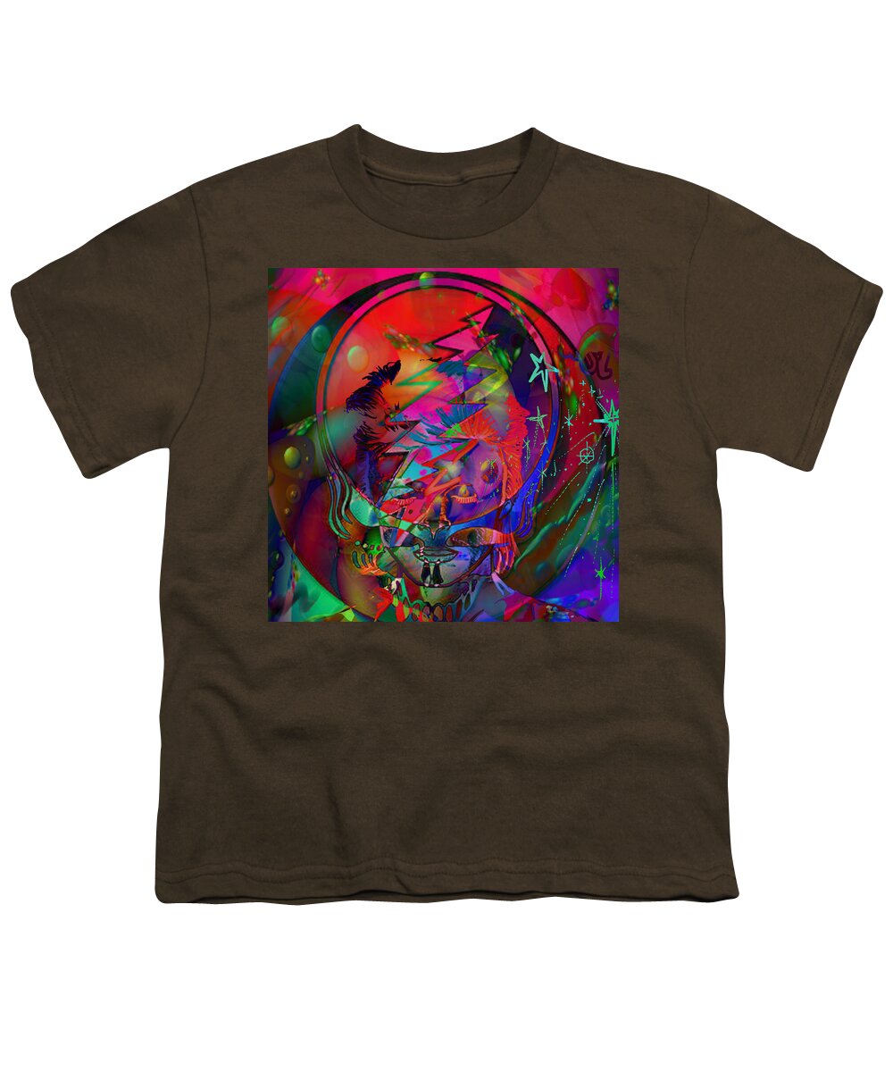 David Bowie Youth T-Shirt featuring the painting Ziggy by Kevin Caudill