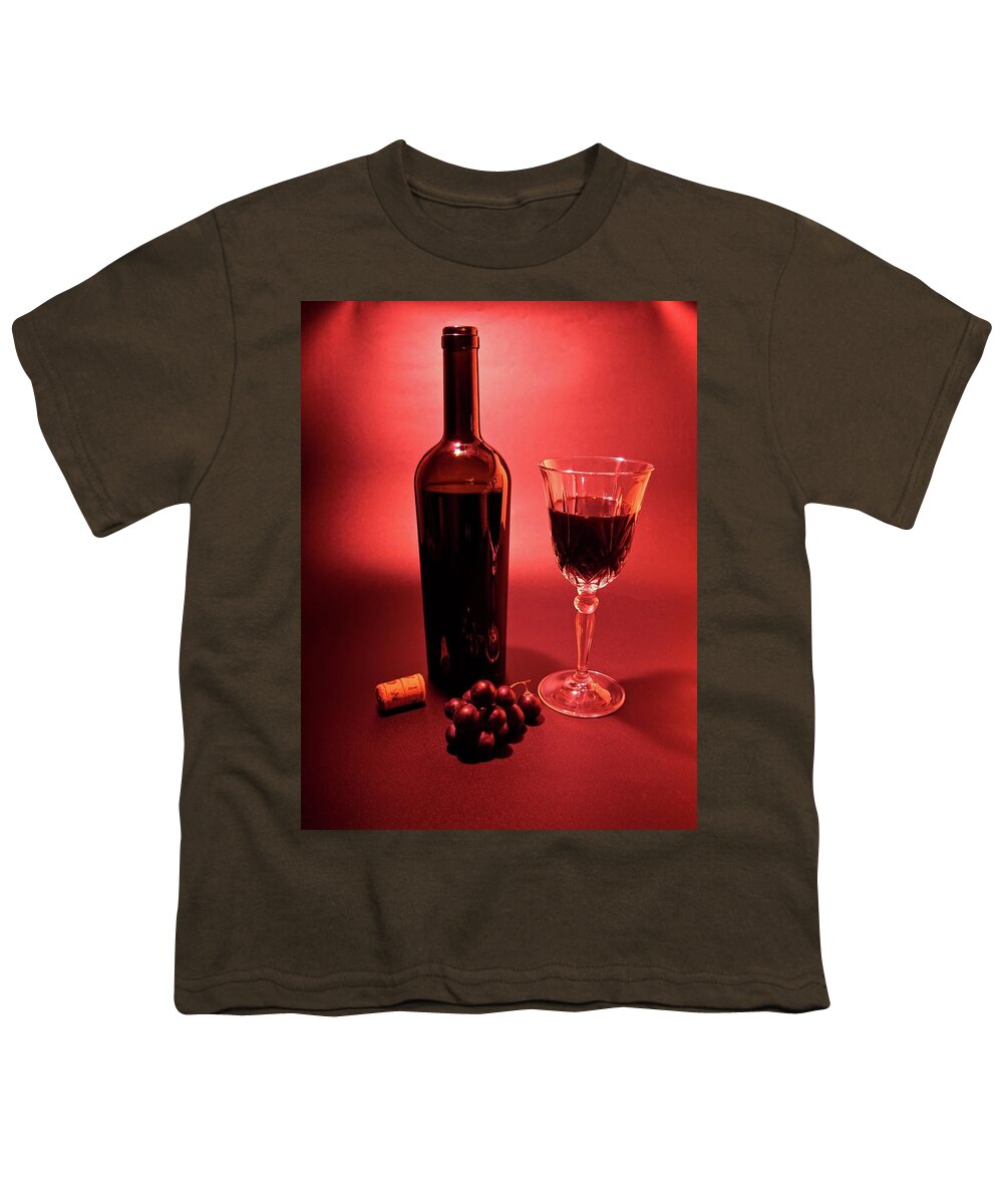 Red Youth T-Shirt featuring the photograph Red wine display by Martin Smith