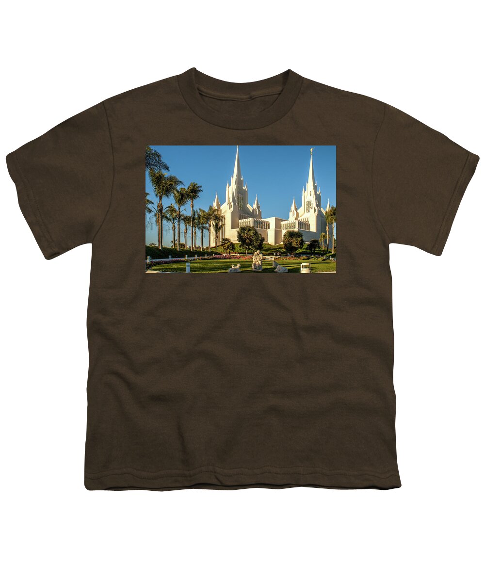 Architecture Youth T-Shirt featuring the photograph San Diego California Temple #1 by Donald Pash