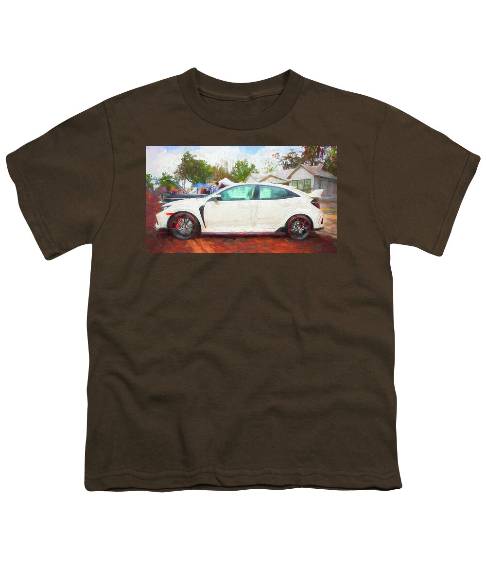 Honda Youth T-Shirt featuring the photograph 2018 Honda Type R 113 by Rich Franco