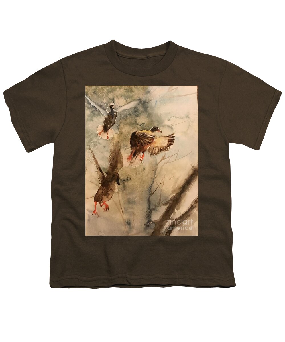 #65 2019 Youth T-Shirt featuring the painting #65 2019 by Han in Huang wong