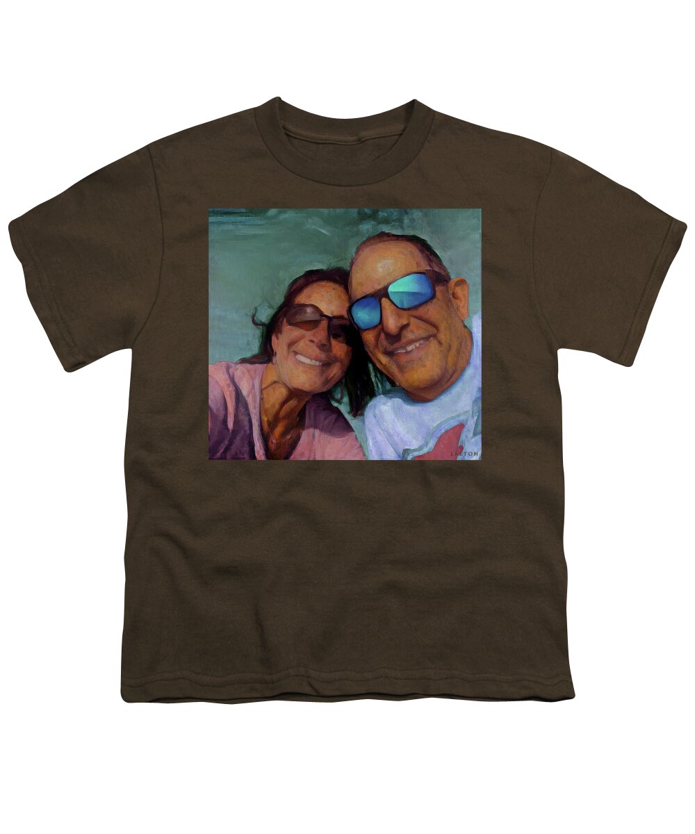 Cousin Lori Youth T-Shirt featuring the digital art Cousin Lori and Vince by Richard Laeton