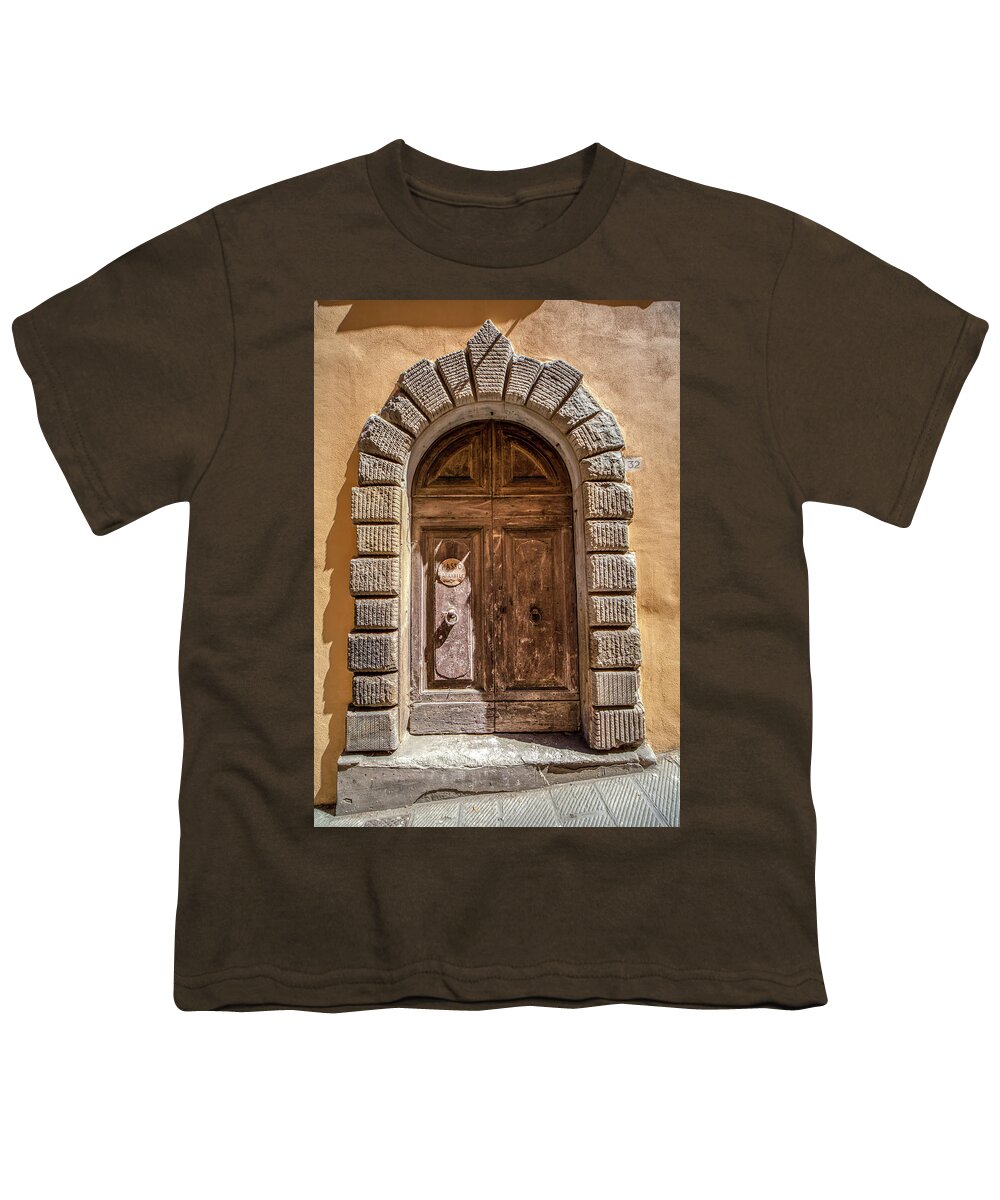 Tuscany Youth T-Shirt featuring the photograph Door Thirty Two of Tuscany by David Letts