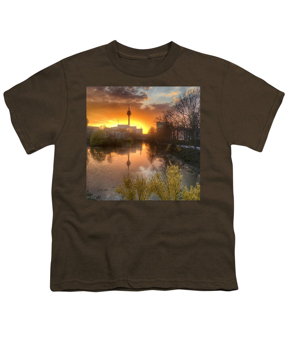 Iphone Youth T-Shirt featuring the photograph Duesseldorf Sunset by Richard Cummings