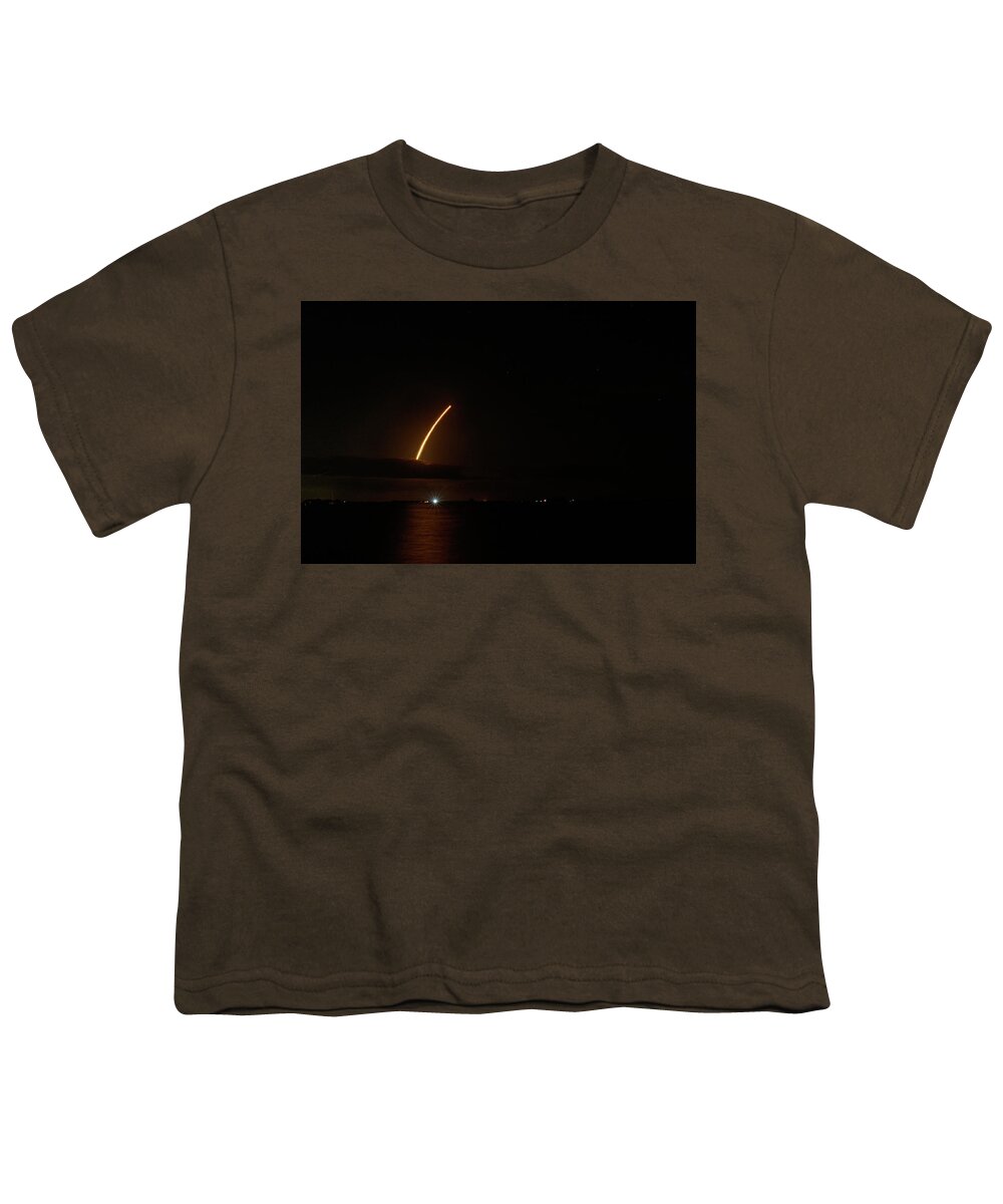 Rocket Youth T-Shirt featuring the photograph Falcon 9 Satelite Launch by Les Greenwood