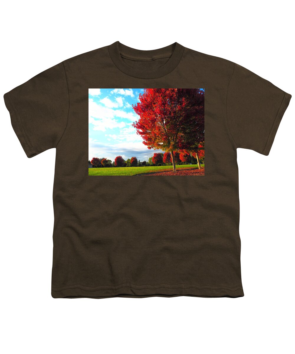 Season Youth T-Shirt featuring the photograph Fall Sunset by Richard Thomas