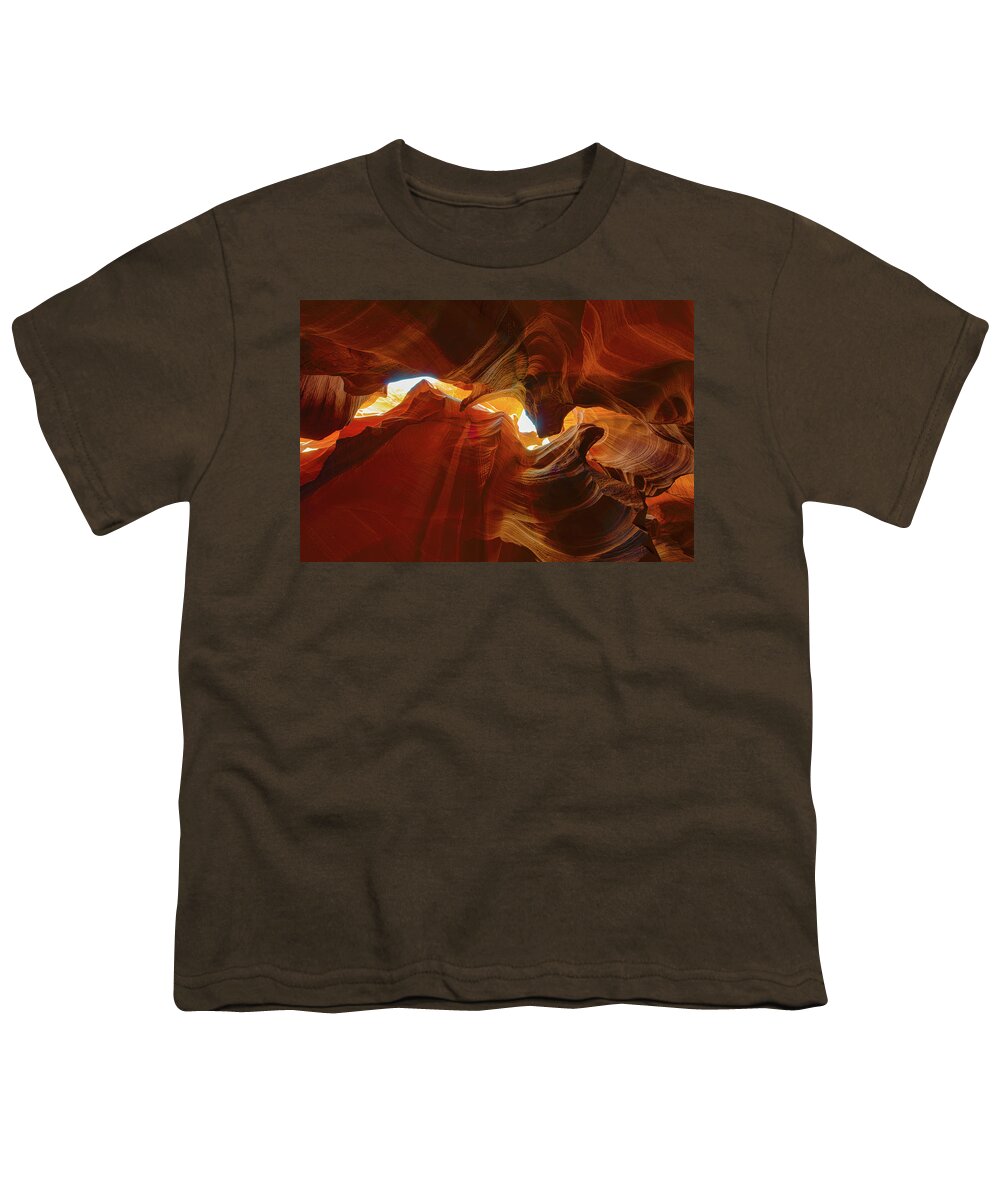 Antelope Canyon Youth T-Shirt featuring the photograph Antelope Canyon Jagged Beauty by Mark Duehmig