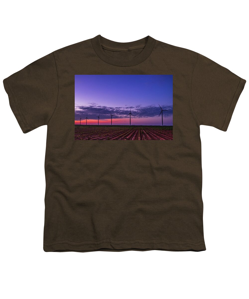 Sunrise Youth T-Shirt featuring the photograph Green Power Sunrise by Johnny Boyd