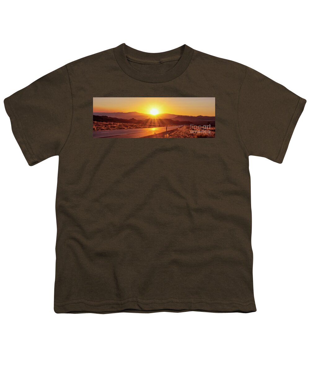 Hazy Utah Sunset Youth T-Shirt featuring the photograph Hazy Utah Sunset 3 to 1 Ratio by Aloha Art