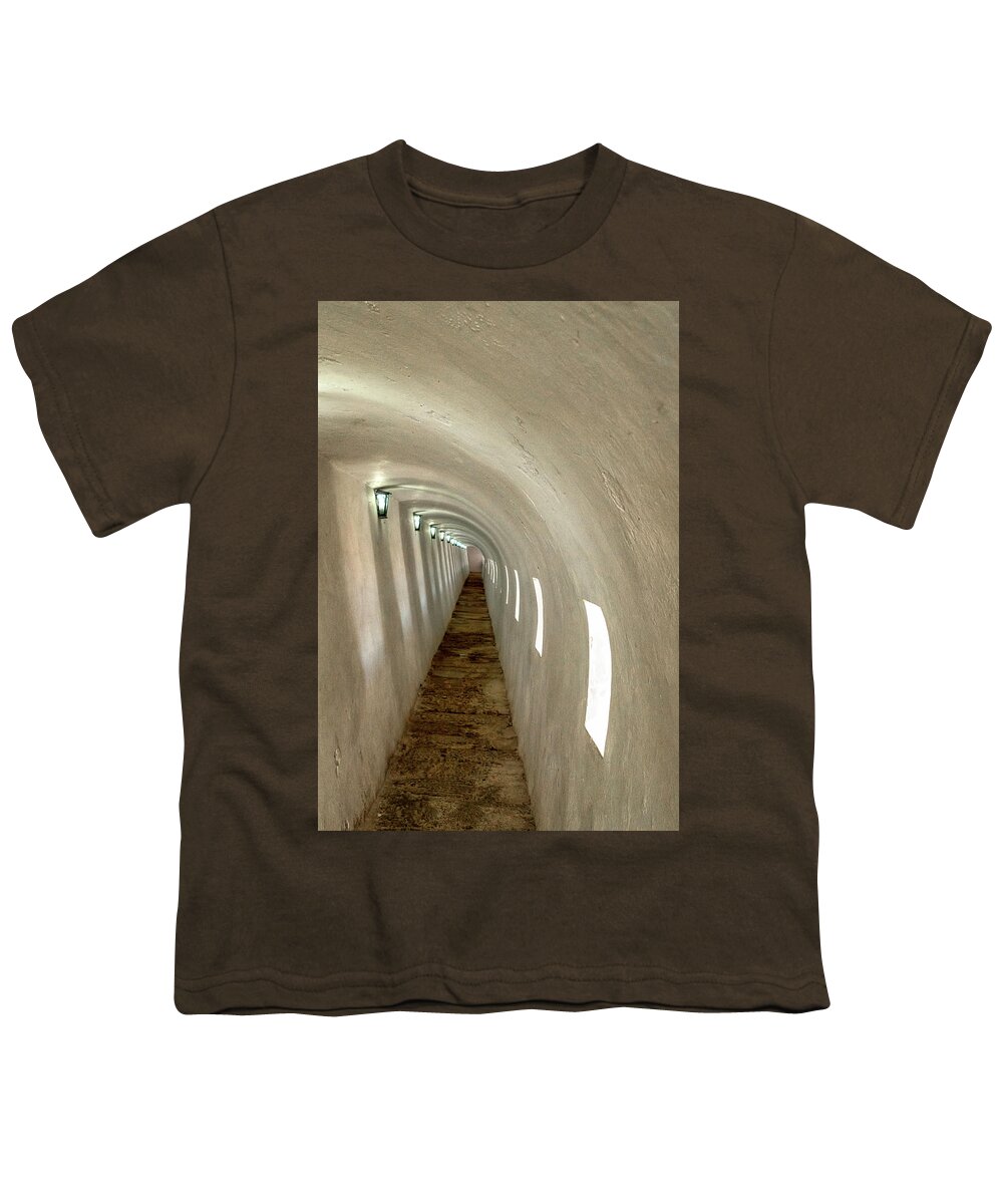 Havana Cuba Youth T-Shirt featuring the photograph Morro Castle Hallway by Tom Singleton