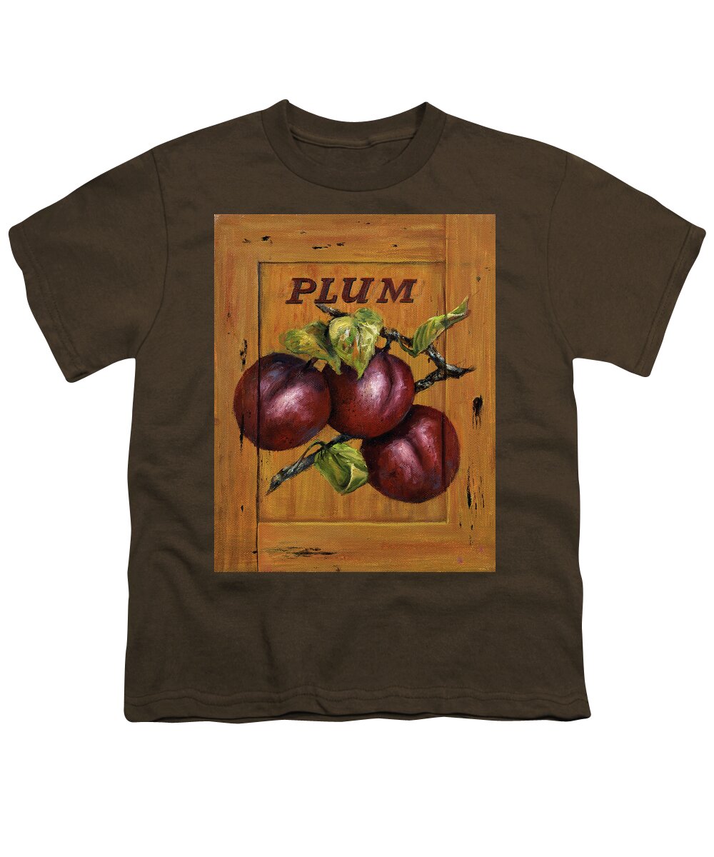 Plums Youth T-Shirt featuring the painting Perfect Plums by Lynne Pittard