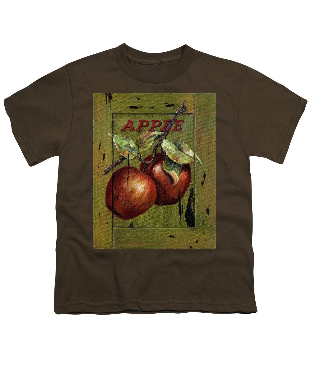 Apples Youth T-Shirt featuring the painting Red Delicious Apples by Lynne Pittard