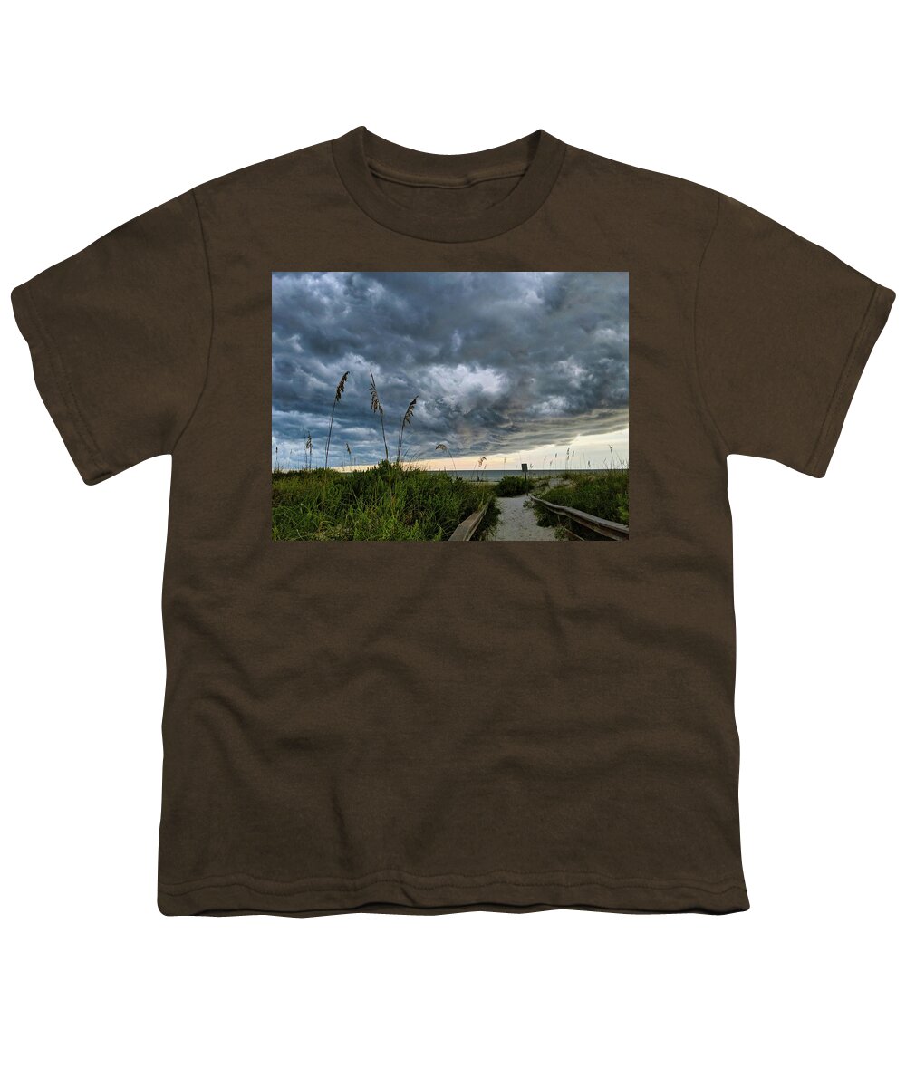 Sky Youth T-Shirt featuring the photograph Stormy Sunset by Portia Olaughlin