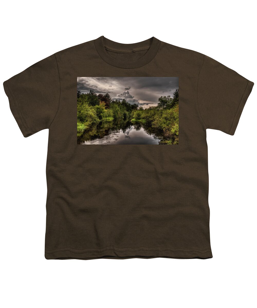 Weather Youth T-Shirt featuring the photograph Thunderhead Over The Plover River by Dale Kauzlaric