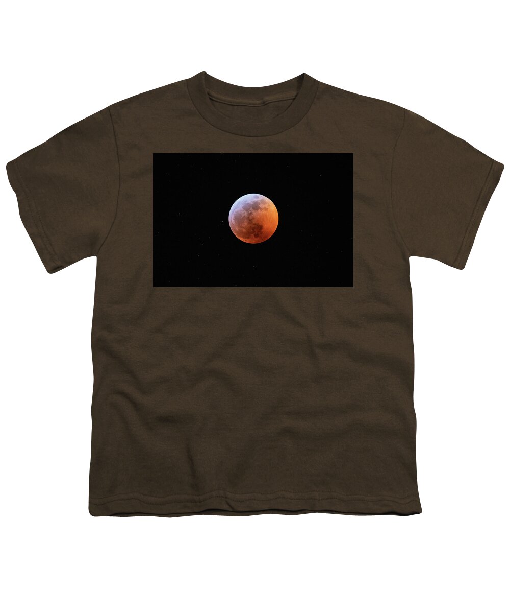Eclipse Youth T-Shirt featuring the photograph Total Lunar Eclipse Up Close by Tony Hake