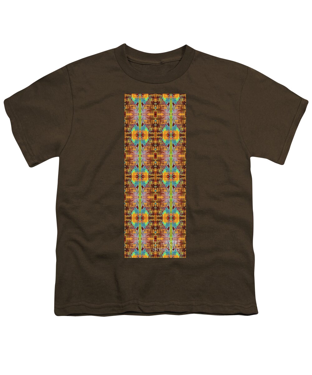 Abstract Youth T-Shirt featuring the tapestry - textile Tribal Dreams by Terry Rowe