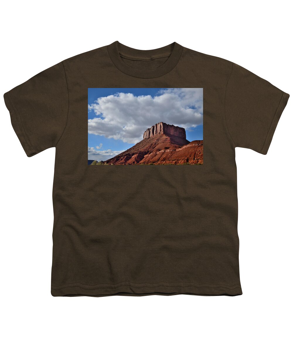 Castle Valley Youth T-Shirt featuring the photograph Wild Horse Butte in Castle Valley in Utah by Ray Mathis
