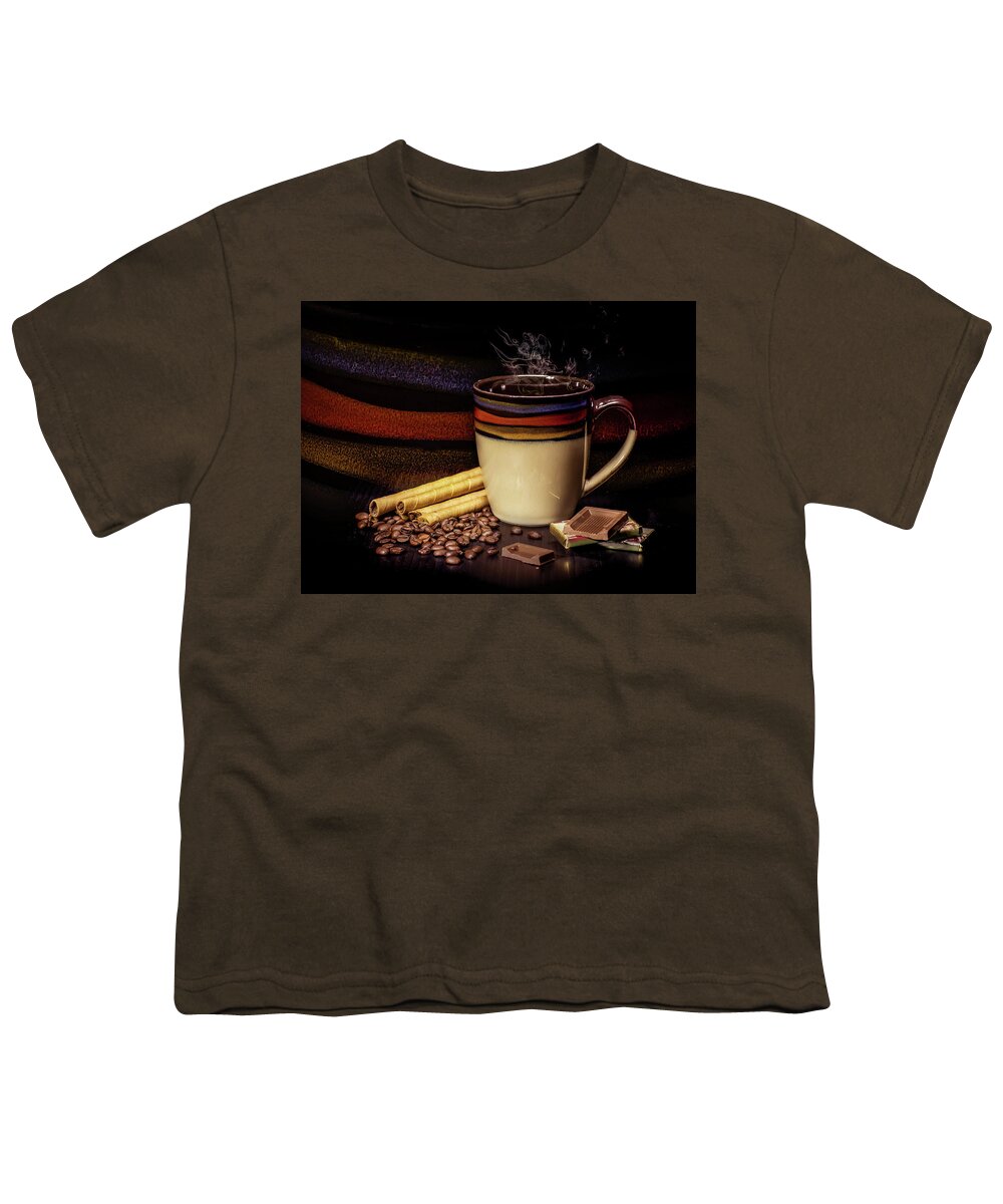 Coffee Youth T-Shirt featuring the photograph Coffee time #1 by Anna Rumiantseva
