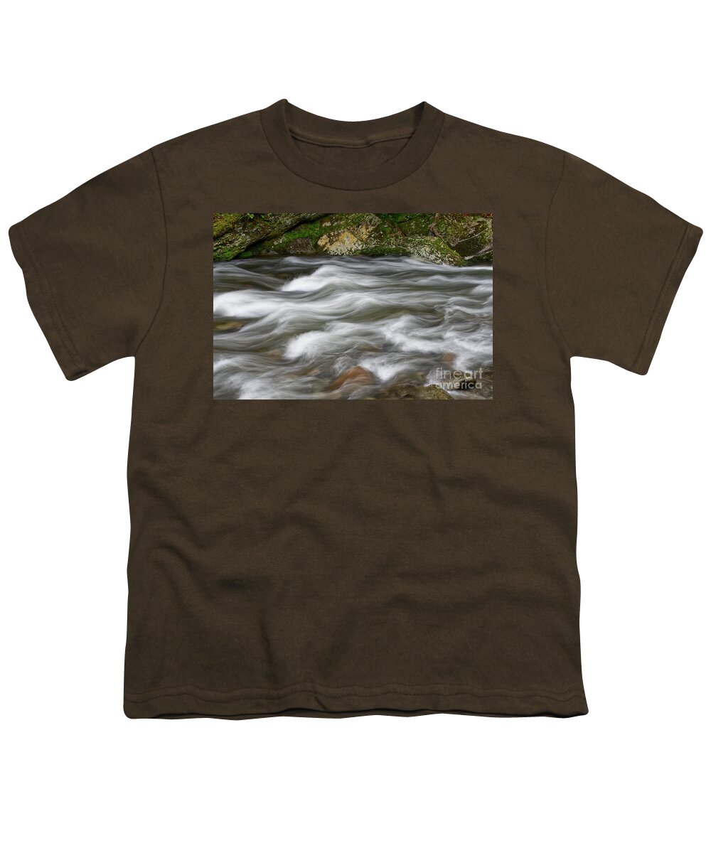Smoky Mountains Youth T-Shirt featuring the photograph Little River Rapids 3 #1 by Phil Perkins