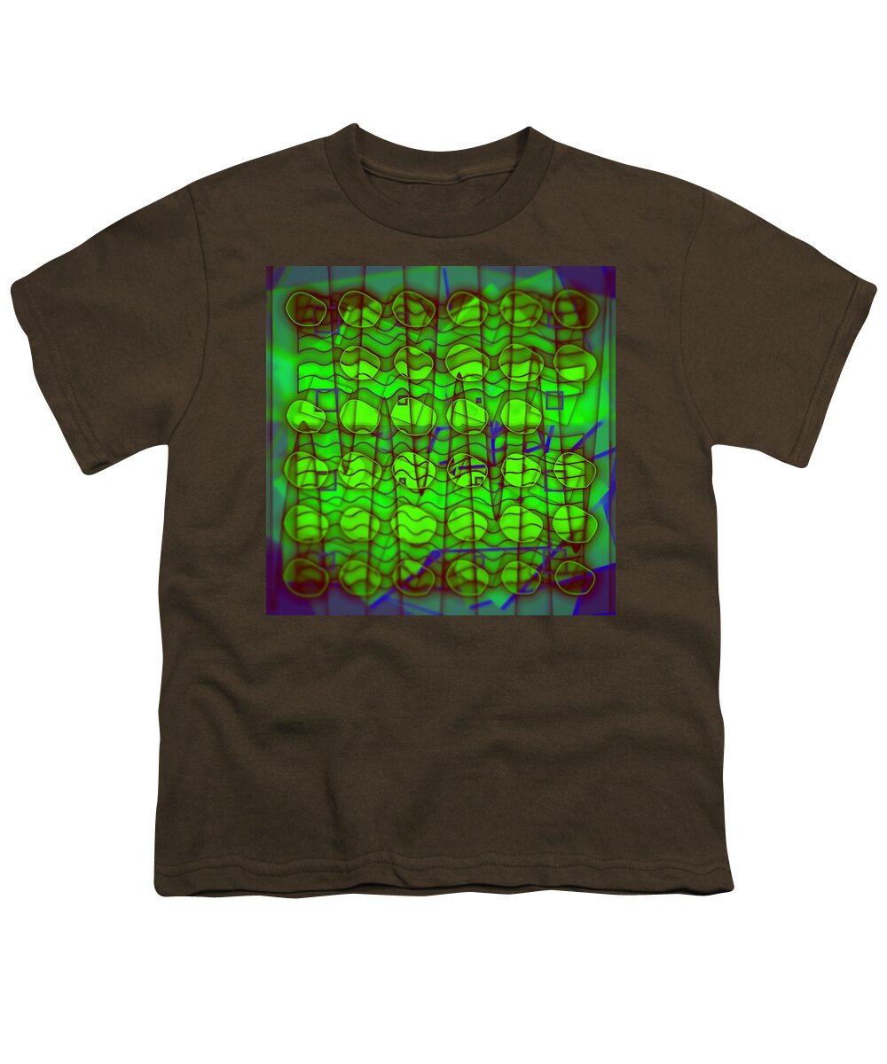 Abstract Youth T-Shirt featuring the digital art Pattern 25 by Marko Sabotin