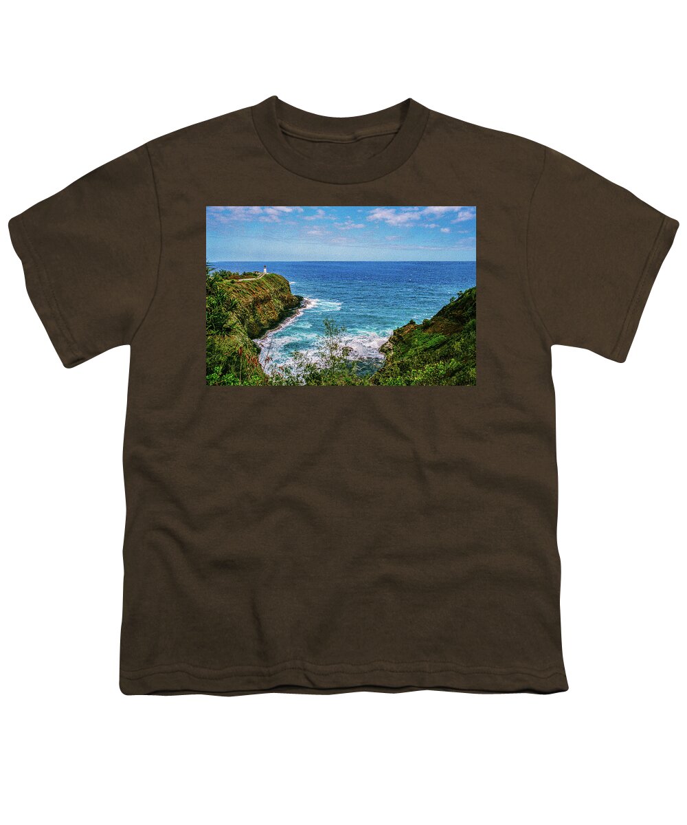 Kilauea Point National Wildlife Refuge Lighthouse Youth T-Shirt featuring the photograph Hawaii Kilauea Point National Wildlife Refuge Lighthouse #2 by Dave Morgan