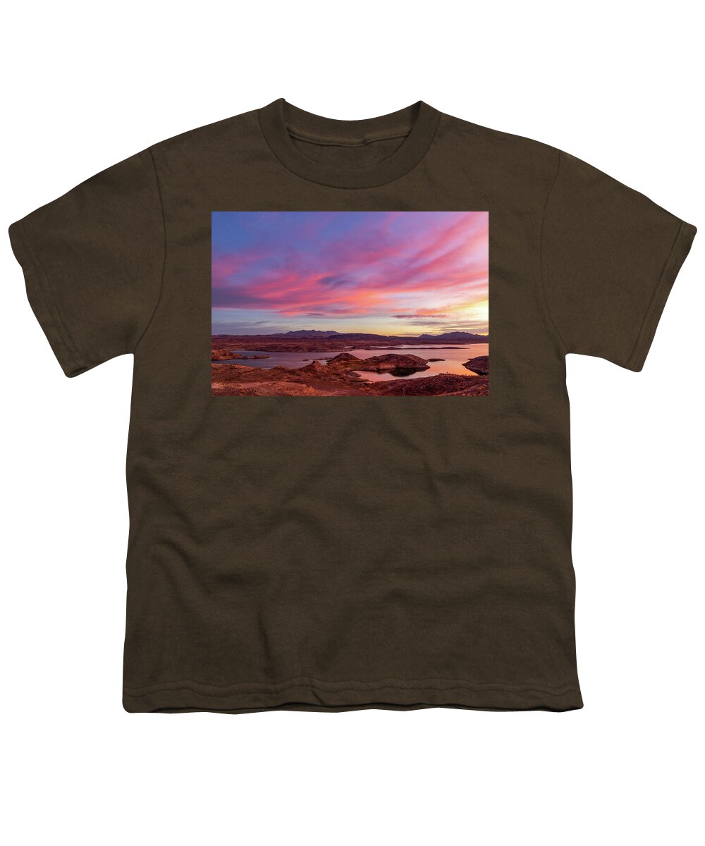 Lake Mead National Recreation Area Youth T-Shirt featuring the photograph Sunrise Glow #6 by James Marvin Phelps