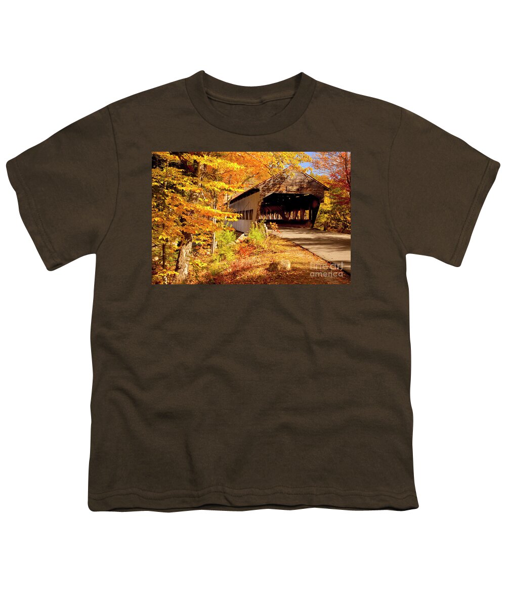 Albany Youth T-Shirt featuring the photograph Albany Covered Bridge by Brian Jannsen