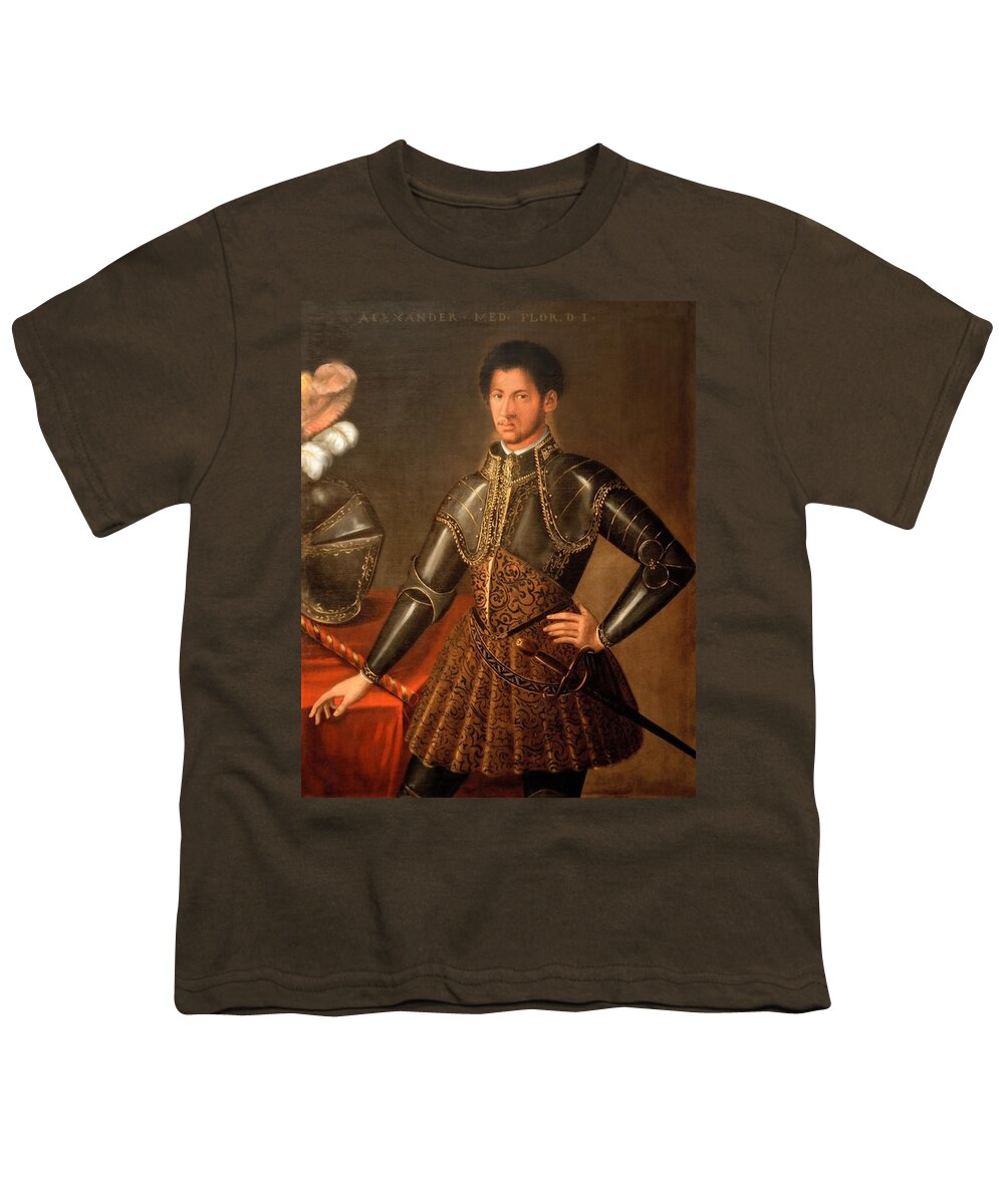 Art History Youth T-Shirt featuring the painting Alessandro de Medici by Girolamo Macchietti