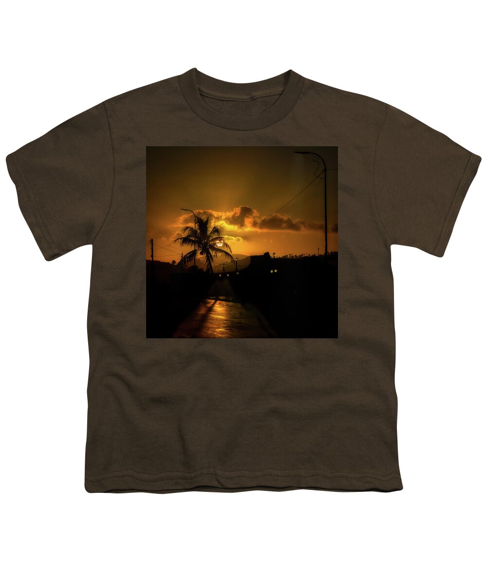 Cuba Youth T-Shirt featuring the photograph And It Is Immediately Night by Micah Offman