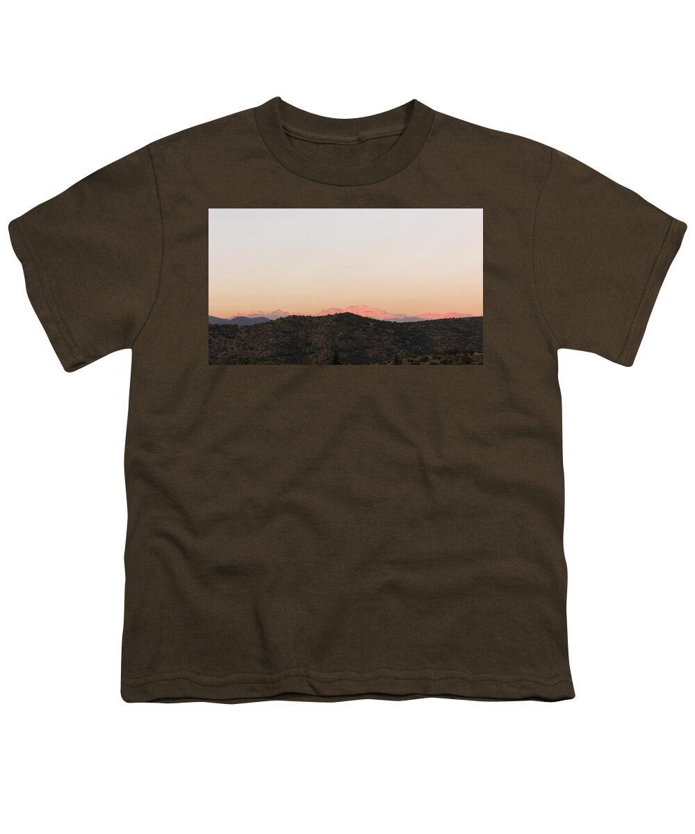 Andes Youth T-Shirt featuring the photograph Andes Mountains Sunset by Josu Ozkaritz