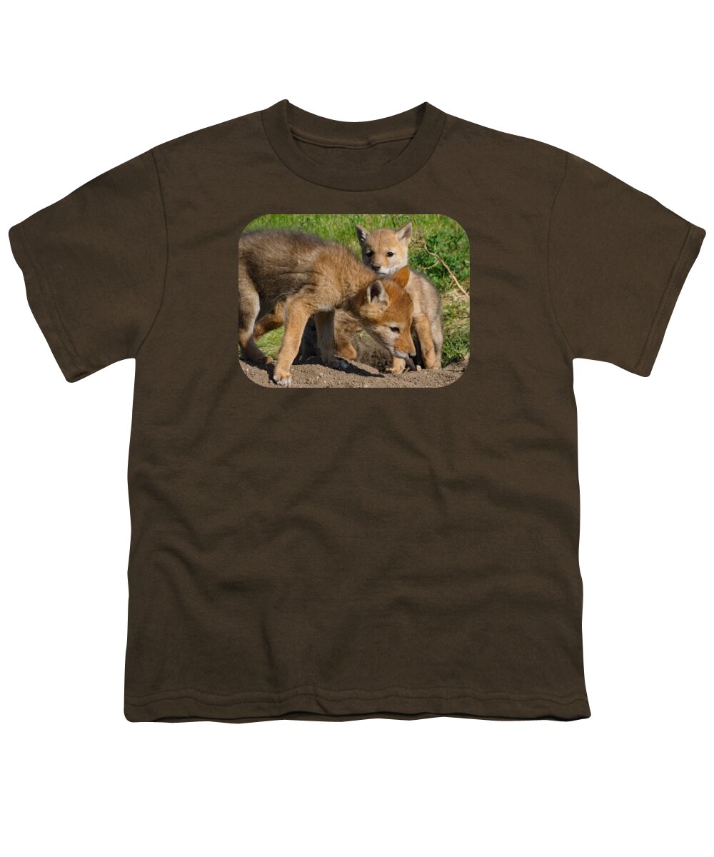 Brave And Timidexploring Youth T-Shirt featuring the photograph Brave and Timid by James Peterson