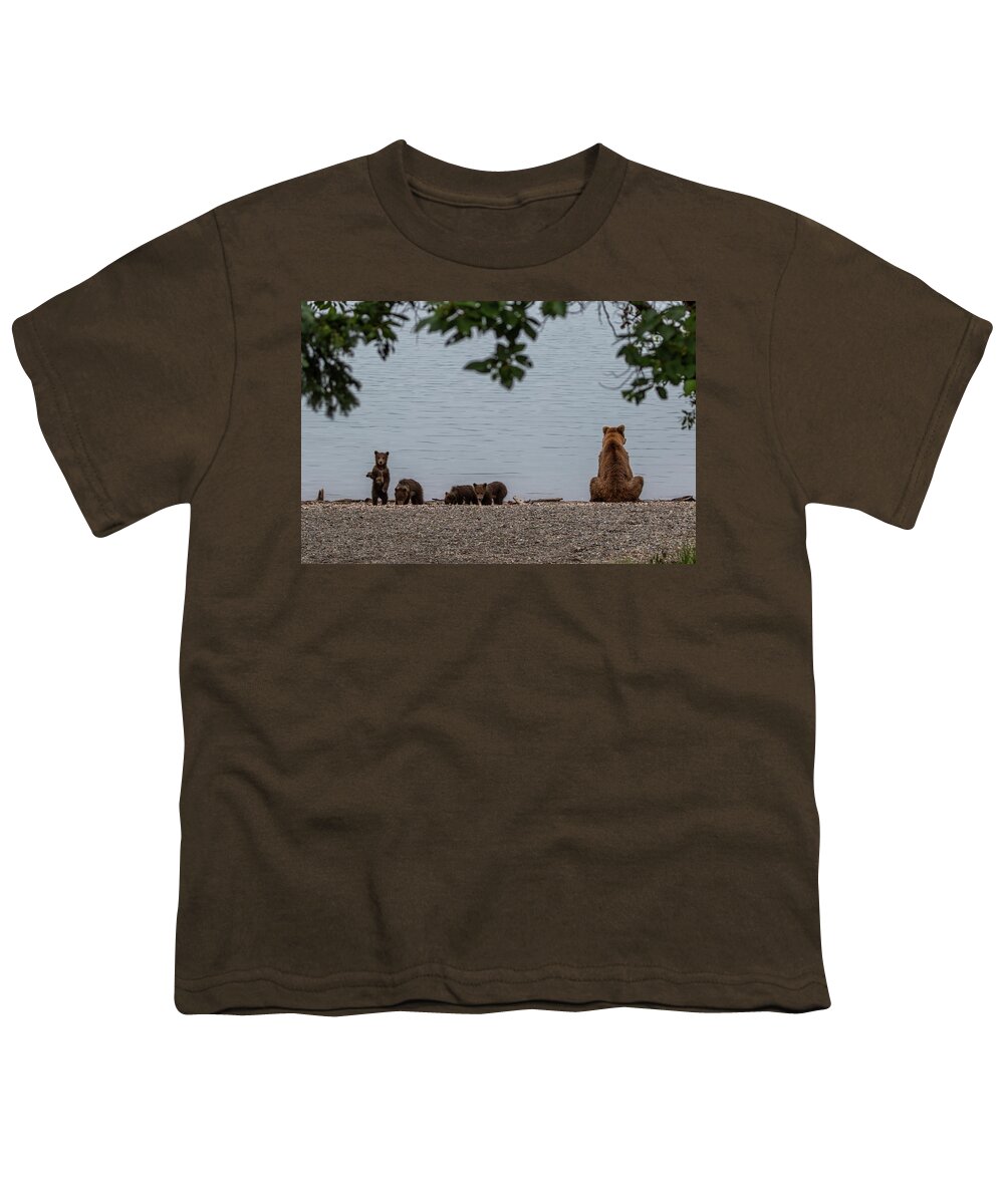 Bear Youth T-Shirt featuring the photograph Beach Day by Randy Robbins