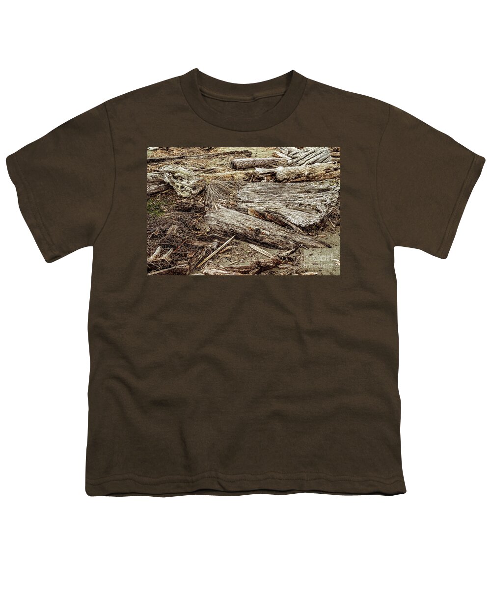 Beach Driftwood Youth T-Shirt featuring the photograph Beach Driftwood 41 by M G Whittingham