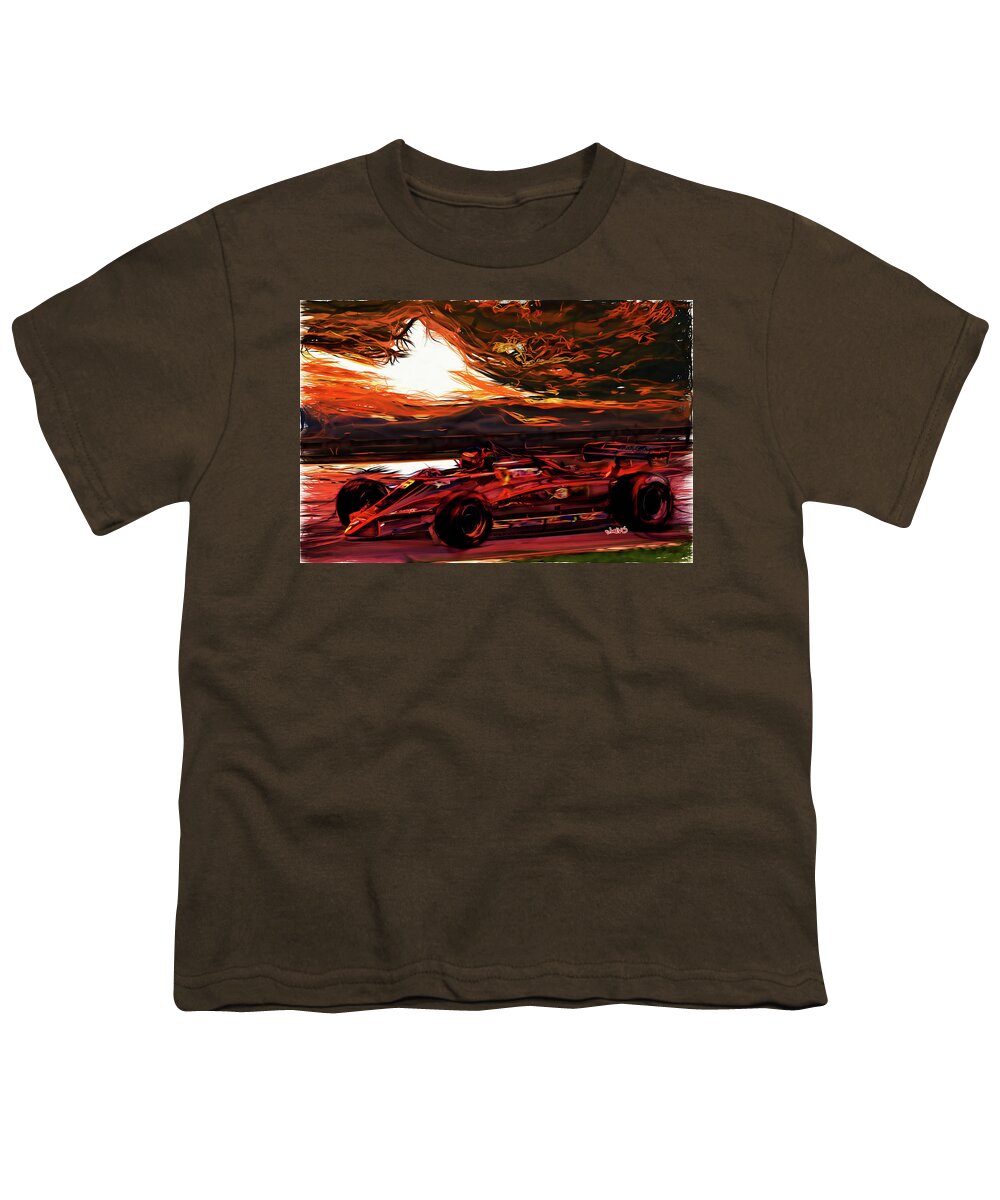 Ferrari Youth T-Shirt featuring the painting Brazil MVO by Tano V-Dodici ArtAutomobile