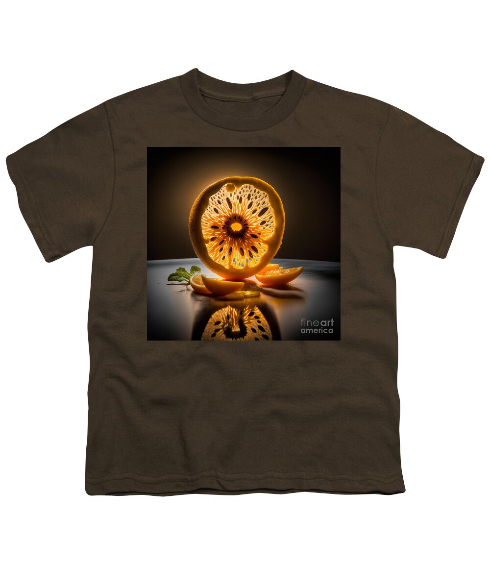  Youth T-Shirt featuring the digital art Citrus Sun I by Jay Schankman
