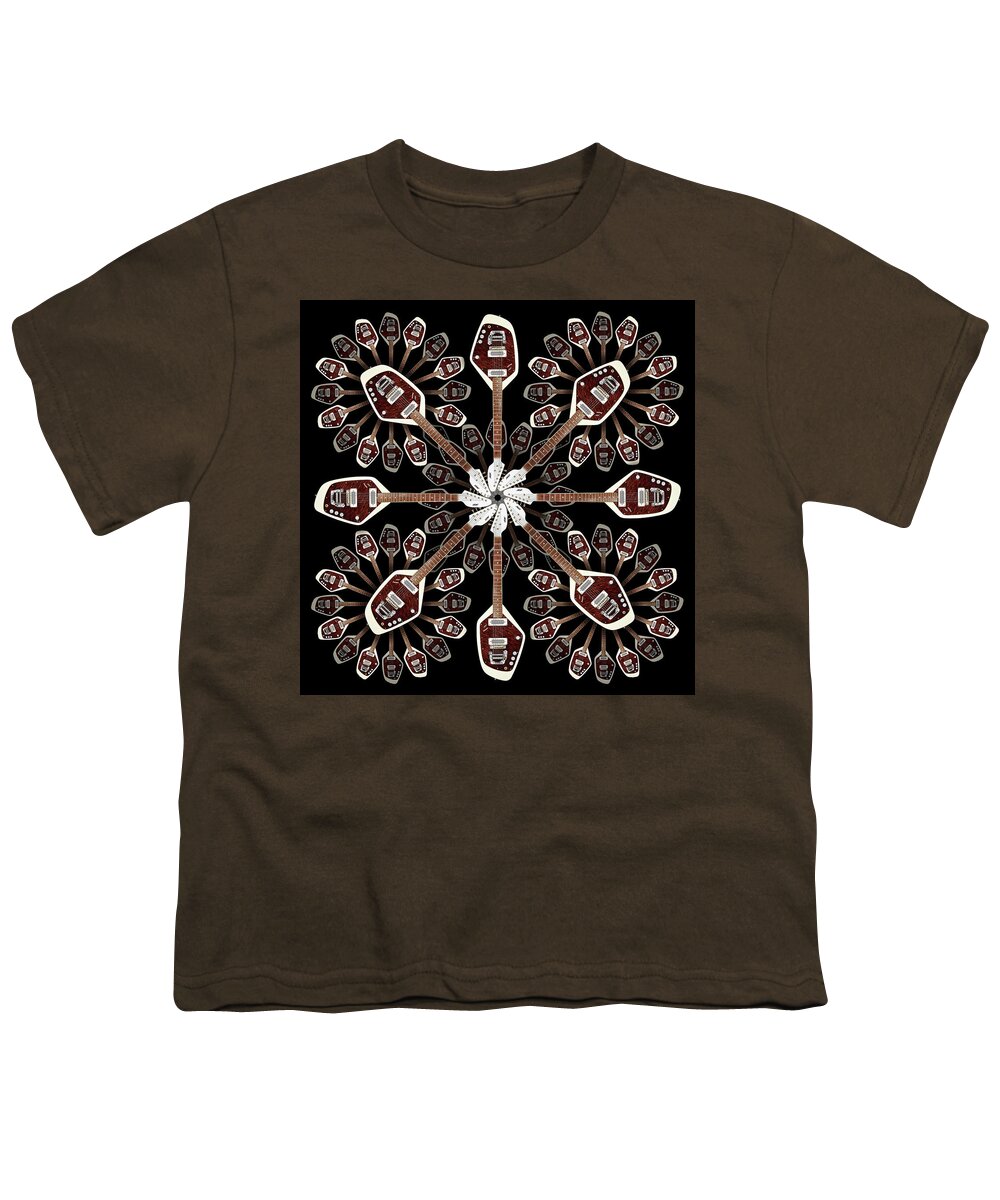 Abstract Guitars Youth T-Shirt featuring the photograph Classic Guitars Abstract 12 by Mike McGlothlen
