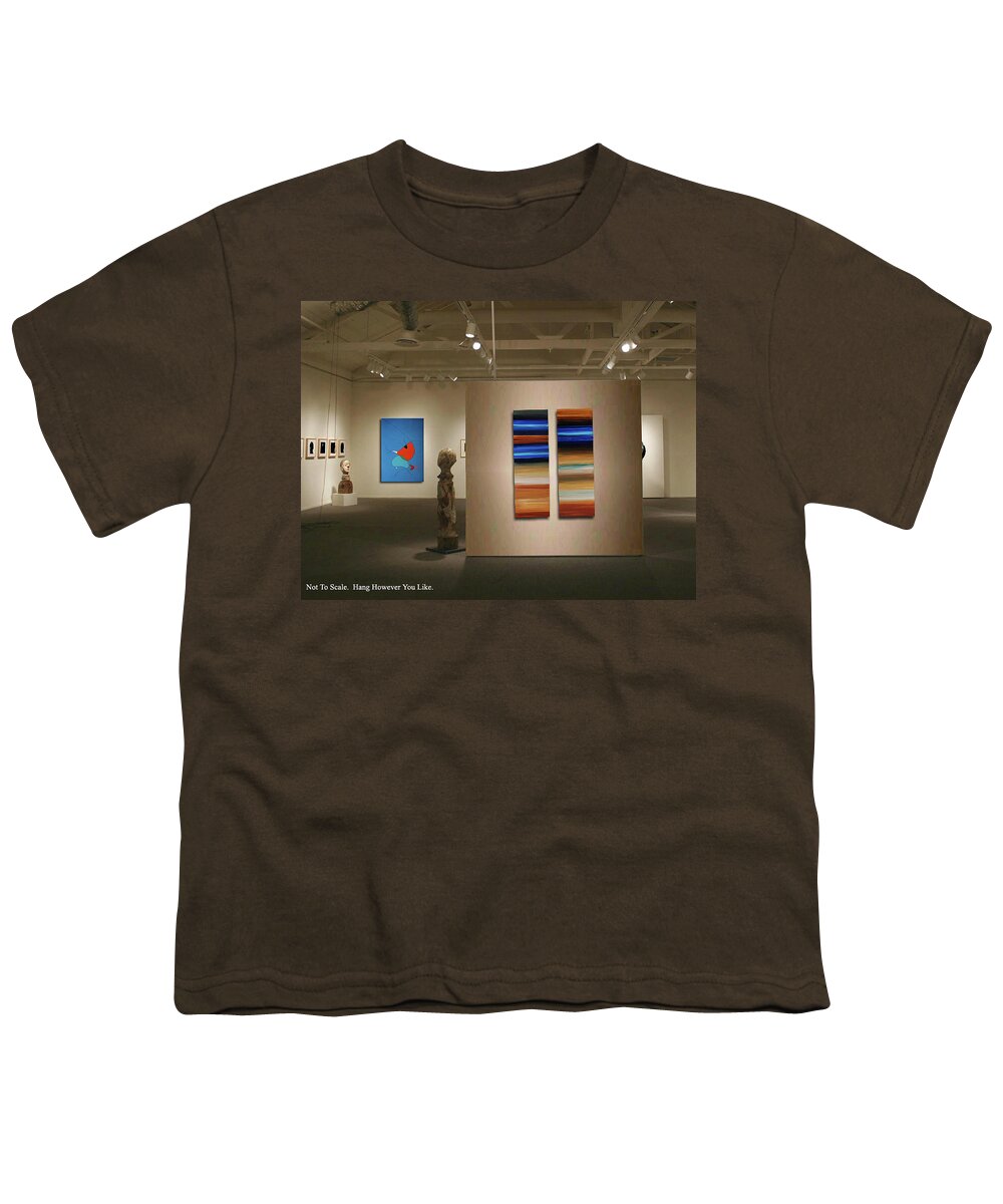 Diptych Youth T-Shirt featuring the painting Color Revival Display Idea by Sharon Cummings