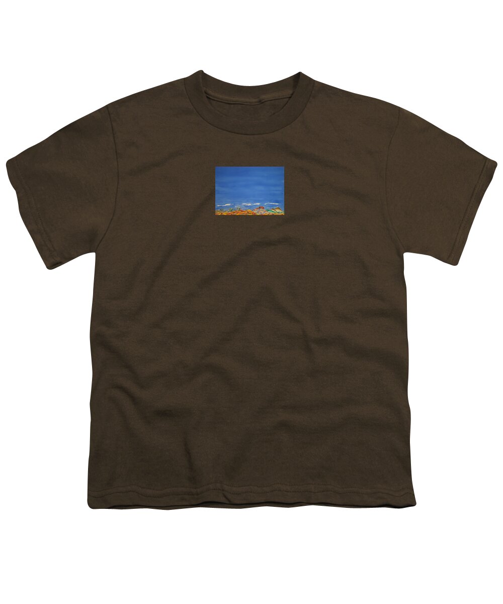 Watercolor Youth T-Shirt featuring the painting Desert Panorama by John Klobucher