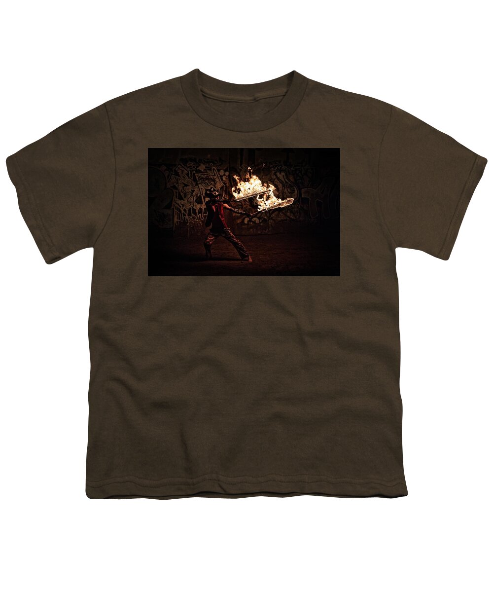 Fire Youth T-Shirt featuring the photograph En Garde by American Landscapes