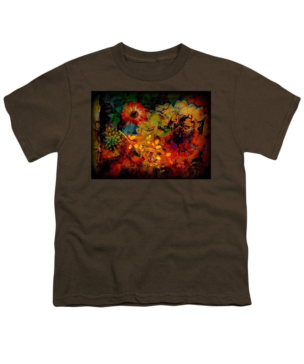  Youth T-Shirt featuring the mixed media Flowers by YoMamaBird Rhonda