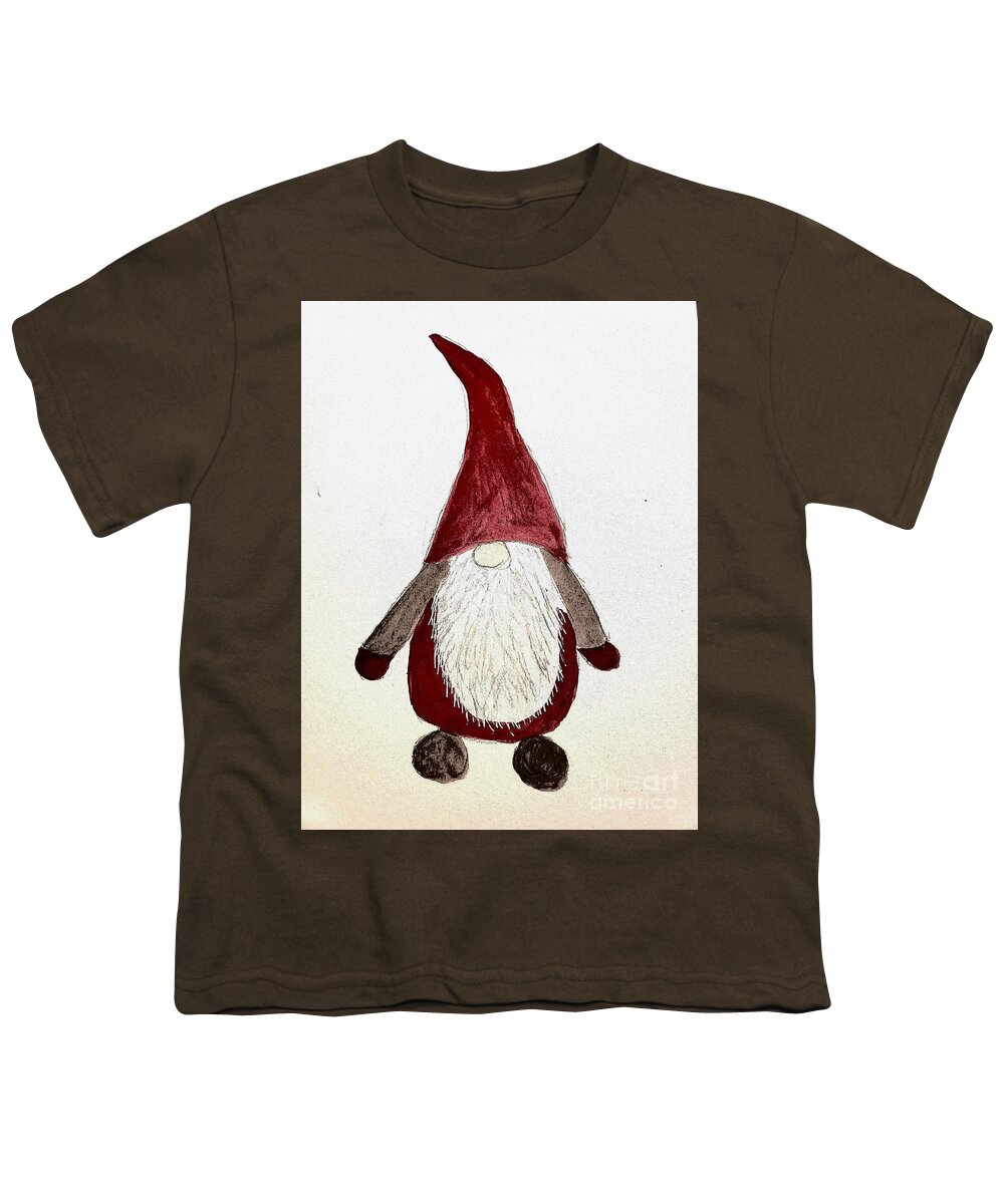  Youth T-Shirt featuring the painting Gnome by Margaret Welsh Willowsilk