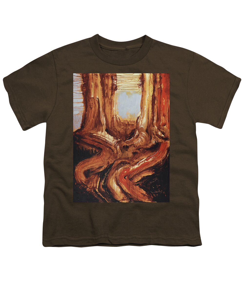 Abstract Youth T-Shirt featuring the painting Hole in the Sky by Sv Bell