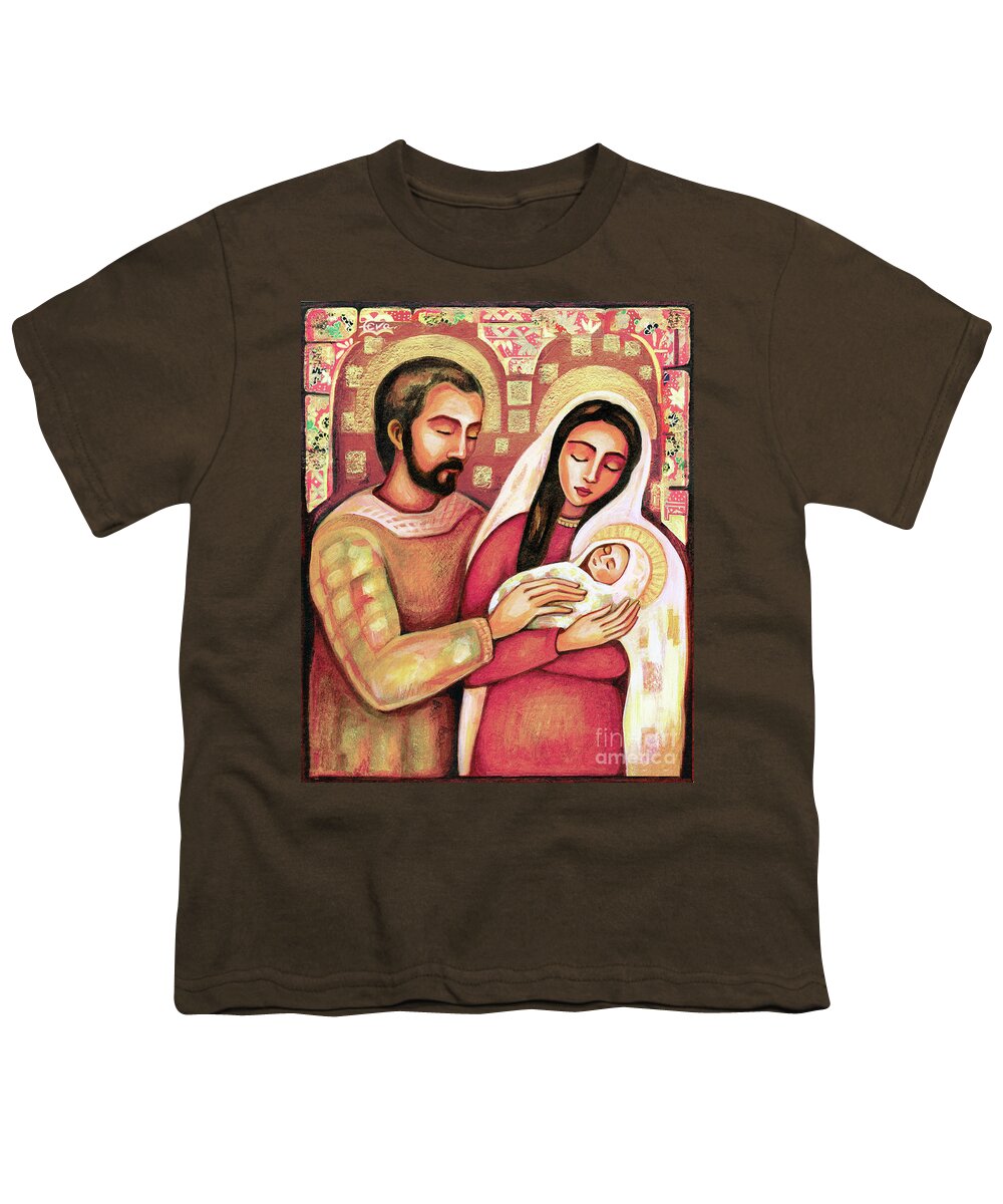 Holy Family Youth T-Shirt featuring the painting Holy Family by Eva Campbell