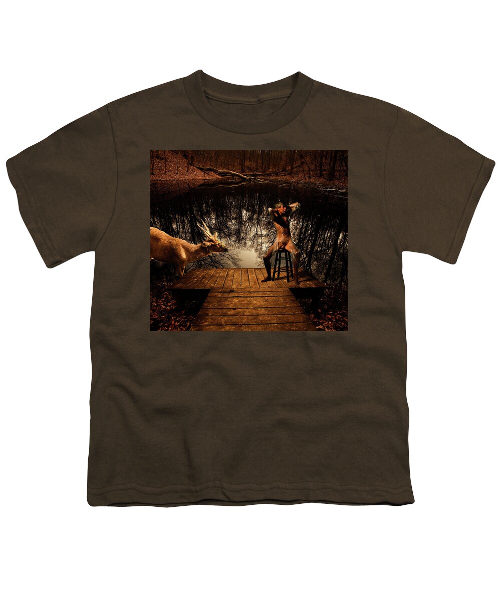 Nude Youth T-Shirt featuring the photograph John's Path to Escape by Mark Gomez