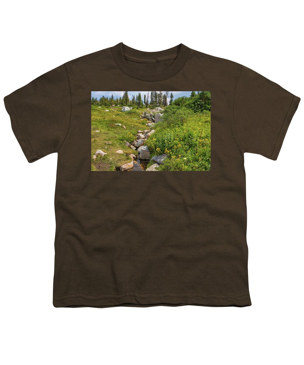 Wyoming Youth T-Shirt featuring the photograph Lake Marie Wyoming No. 45 by Marisa Geraghty Photography