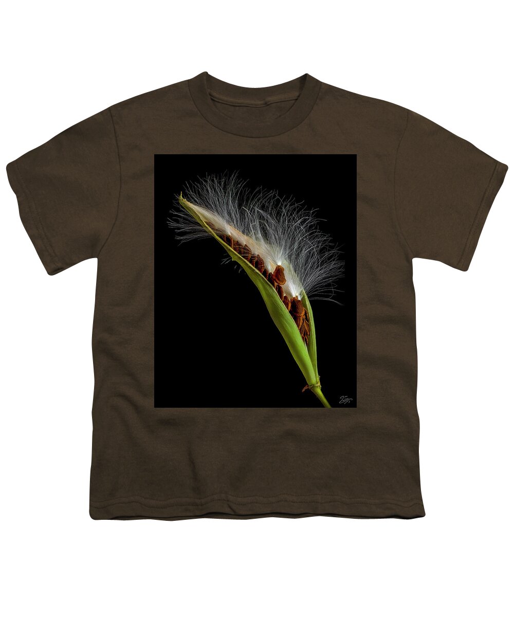 Milkweed Youth T-Shirt featuring the photograph Milkweed Pod 3 by Endre Balogh