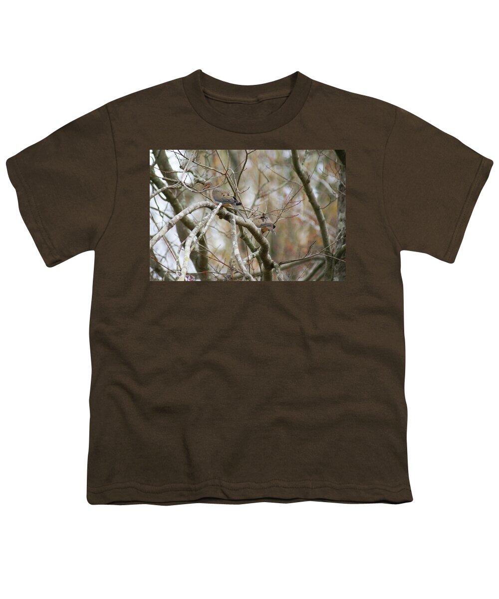  Youth T-Shirt featuring the photograph Mourning Doves by Heather E Harman