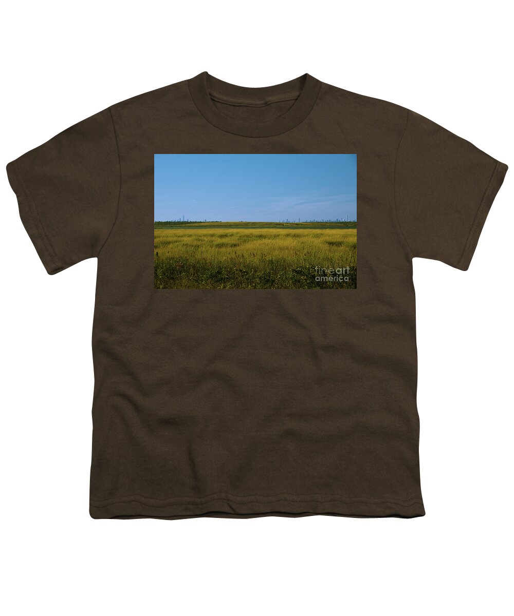 New York Youth T-Shirt featuring the photograph New York Is With Ukraine by Stef Ko